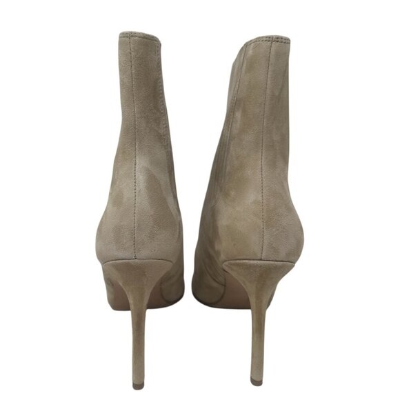 New Veronica Beard Lisa 95mm Sand Suede Leather Pointed Toe Chelsea Boots Size 8 - Picture 7 of 13
